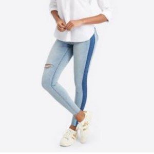 SPANX Side Stripe Skinny Denim Leggings NEVER WORN
